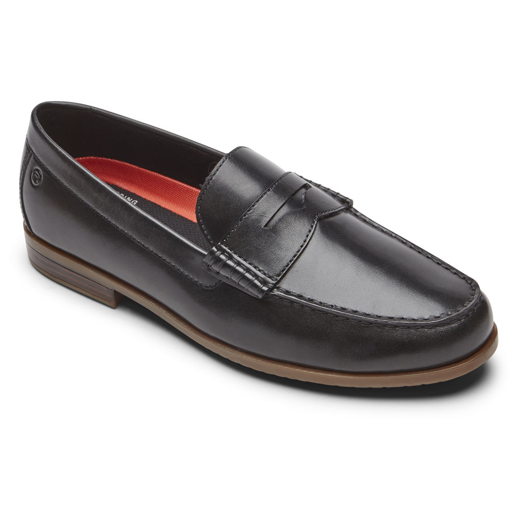 Rockport Mens Loafers Black - Curtys Penny - UK 301-KOCMFL